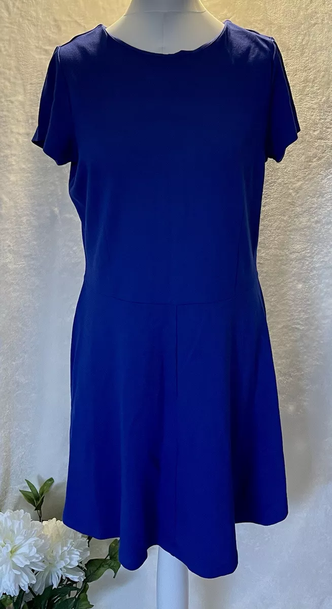 Women s Royal Blue Dress Size 16 Length 91cm eBay