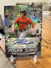 2022 Prizm Draft Picks Power Surge Silver Justin Boyd #PS-JB Prospect Auto 🔥📈