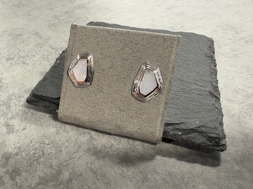 Pendientes Clogau de plata galesa y oro rosa de 9 quilates con piedras angulares raros de ley 925 - Imagen 12 de 13