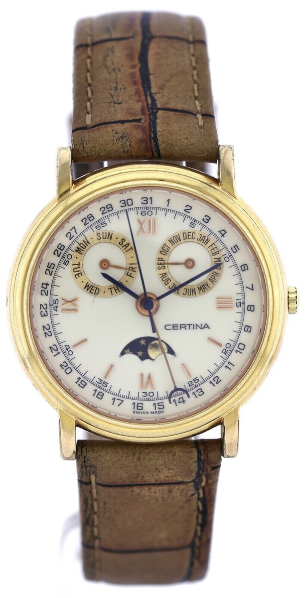 Certina Vintage Herrenuhr Vollkalender Triple Calendar Mondphase  100129