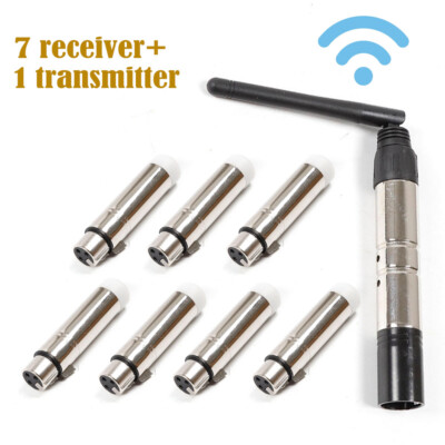 8X Funk 2.4G Receiver Empfänger Sender Controller für DJ Bühnenlicht DMX512