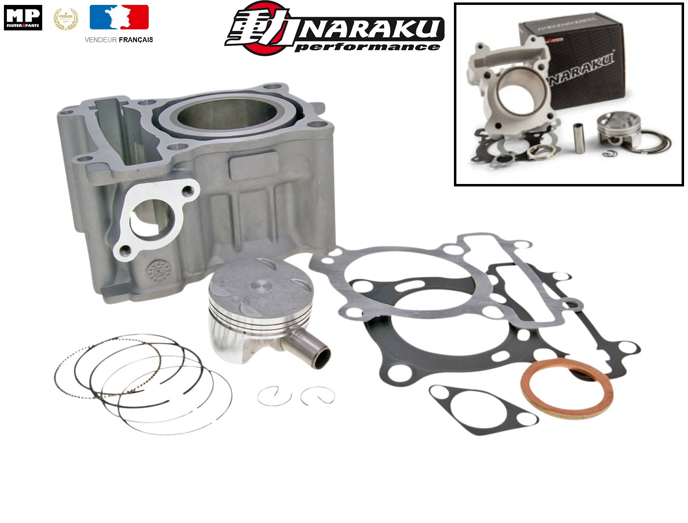 Cylindre Naraku Premium 125 pour Yamaha X-Max et X-City Ø52mm