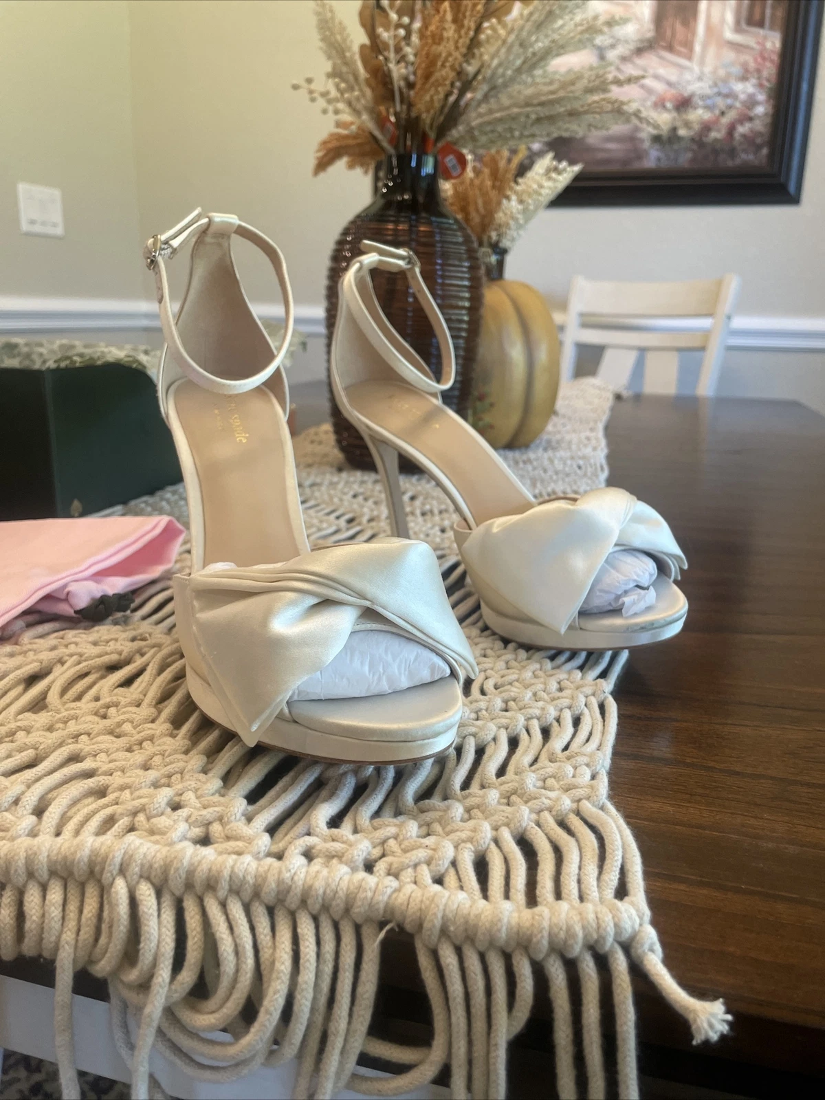 Sandali da sposa Kate Spade con fiocco nuovi taglia 9B made in Vietnam ??