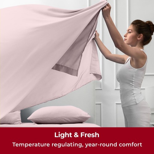 Mellanni 1 FLAT SHEET ONLY Iconic Collection Microfiber Single Top Sheet - Picture 50 of 178