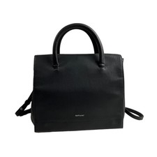 Matt And Nat Women's Adel Purity Black Vegan Leather Shoulder Crossbody Bag Sz M