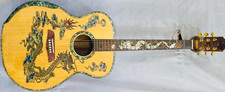 Blueberry Handmade Jumbo Size Acoustic Guitar Dragon Motif Pre-Order 90 Days