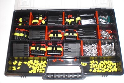 AMP Superseal Starter Set Sortimentskasten Stecker 1-pol - 6-pol KFZ LKW Kabel E
