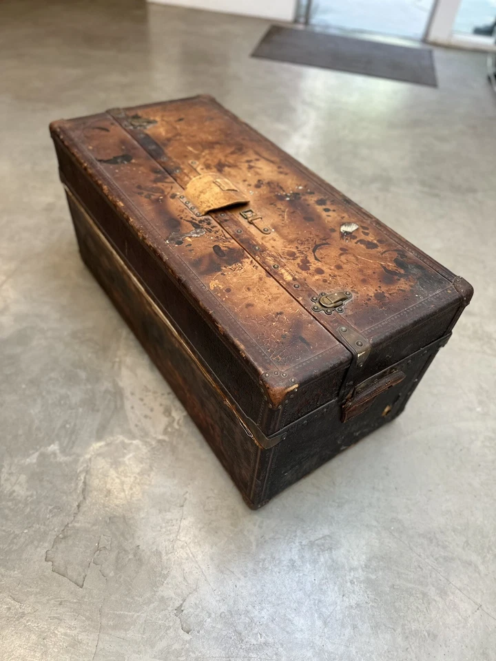 Louis Vuitton Malle Idéale Antiguo Monograma Damier Armario Vapor Baúl Cofre Foto 2 de 4