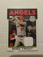 2021 Topps Series 1 1986 Topps Jersey Relic Mike Trout #86R-MT Angels