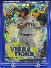 Jasson Dominguez 2022 Bowman Chrome Virtuosic Vibrations Green Refractor /250