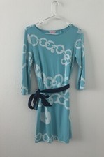 Lilly Pulitzer Jonah Shorely Blue Ball Chain Belted Tunic Dress Nautical Sm