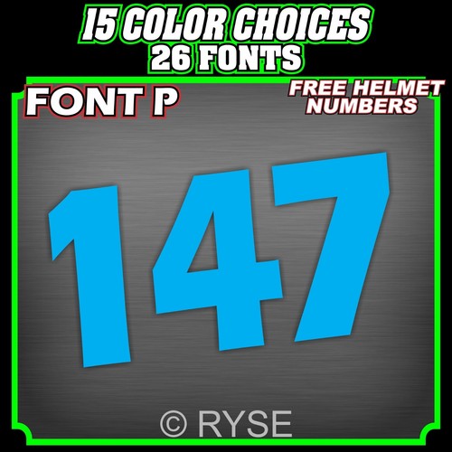 Dirt Bike Number Plate Decals **SET OF 3** Stickers MX ATV Motocross Go