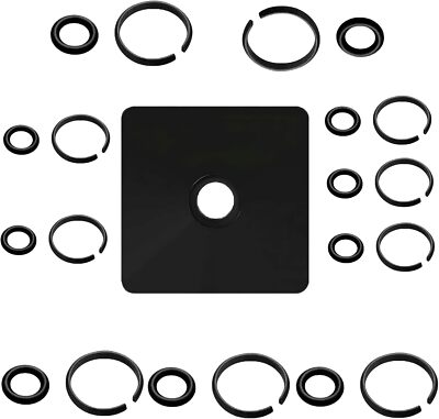 BLOLACDZ (5+5Sets) 3/8'' and 1/2'' Impact Retaining Ring Clip with O-Ring for Mmiw