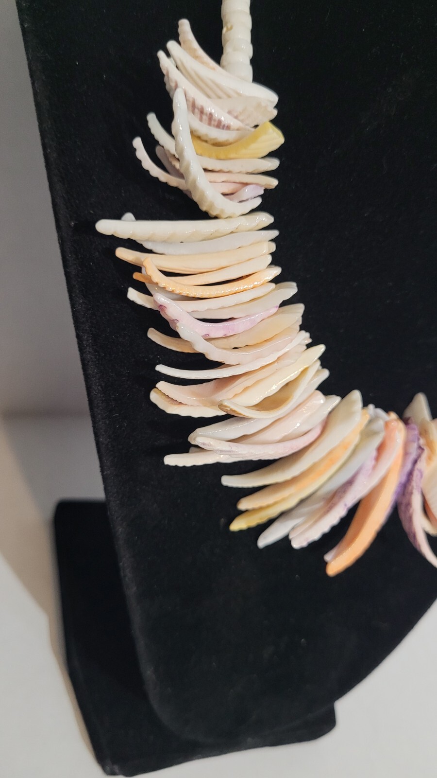 Boho Beach Very Full Shell Statement Necklace 16" - image 2