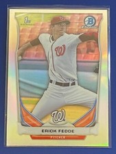 2014 Bowman Chrome Baseball Refractor Base Card Rookie #CDP 14 Erick FEDDE Qty.