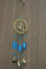 HANDMADE HINDU RUSTY IRON METAL BELLS WIND CHIME 12" #86