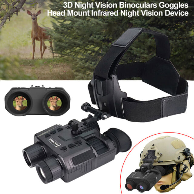 Naked Eye 3D Night Vision 4x Zoom Binoculars Goggles Head Mount Infrared Camera
