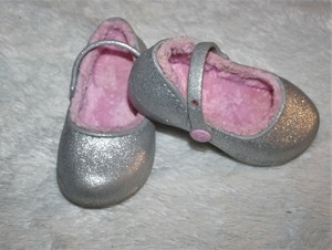 silver glitter lined crocs