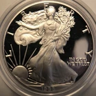 1988 S American Eagle One Ounce Silver Proof Coin in OGP with COA