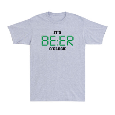 It's Beer O'Clock Drinking Pub Stag Party Ale Alcohol Funny Men's T-Shirt