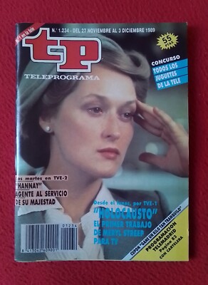 ANTIGUA REVISTA MAGAZINE TP TELEPROGRAMA Nº 1234 1989 HOLOCAUSTO MERYL STREEP...