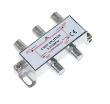 4-Way Coaxial Cable Splitter 5-2300 MHz for RG6 RG59 TV Antenna Multi-Pack LOT