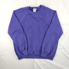 Vtg 90s Lee Sturdy Sweats Sweatshirt Women's XXL 2XL Purple Blank Pullover