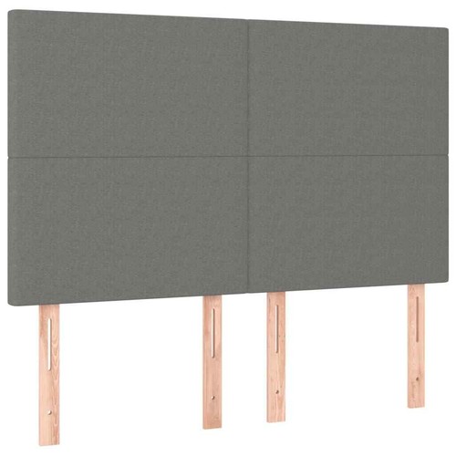NNEVL LED Headboard Dark Grey 144x5x118/128 cm Fabric - Picture 4 of 6