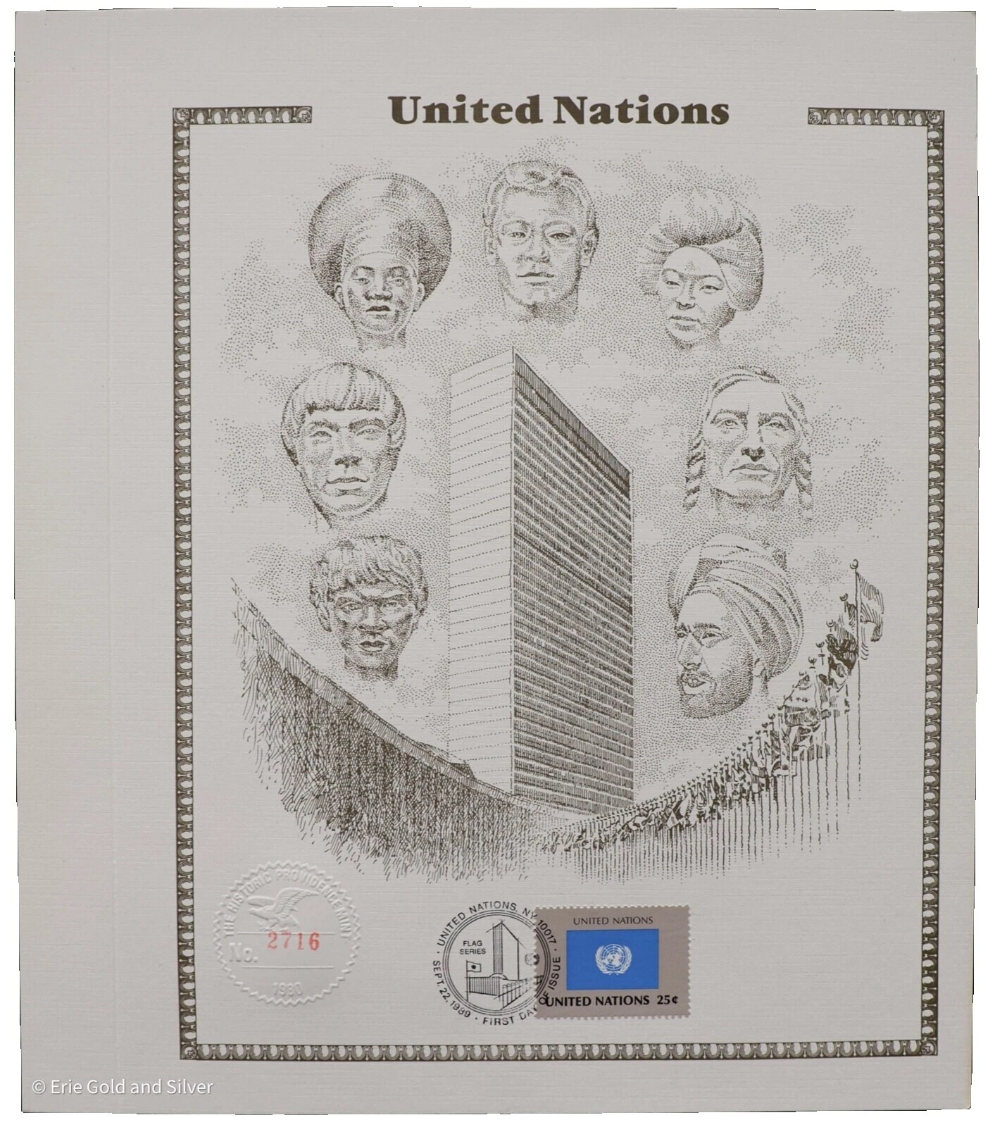 Flags, National Emblems United Nations First Day Covers