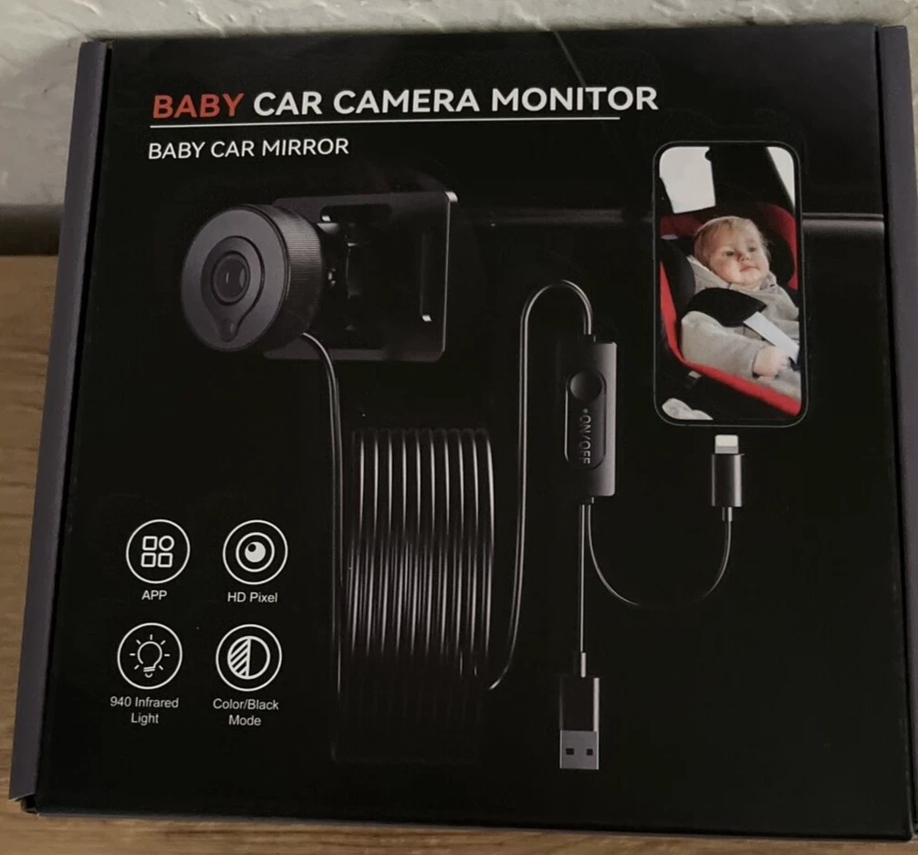 Baby Car Camera 360°Rotating Plug and Play Easy Install NEW
