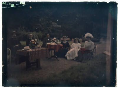 Autochrome Familienszene ''Ein Sonntag auf dem Land'' ca 1910