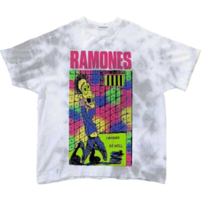 Ramones - Escapeny Dip Dye - White  t-shirt