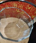 Vintage Mid-Century Modern Clear Glass Round Cornered Decagon Shaped Ice Bucket  — photo 4
