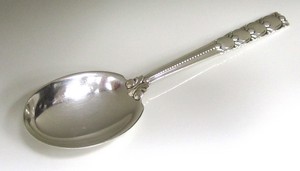 Tiffany & Co. Exposition Pattern Serving Spoon 10" Rare Pattern