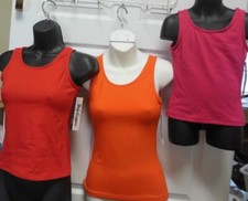 Classic TANK TOP Body wrappers 671 lined front ch/adult sizes 3 clrs cotton/S