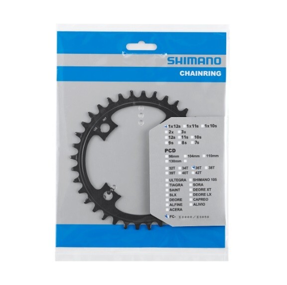 Shimano STEPS Corona 36T 1x12V SM-CRE80-12 FC-E8000 E8050 Schwarz Y0KJ36100 - Bild 2