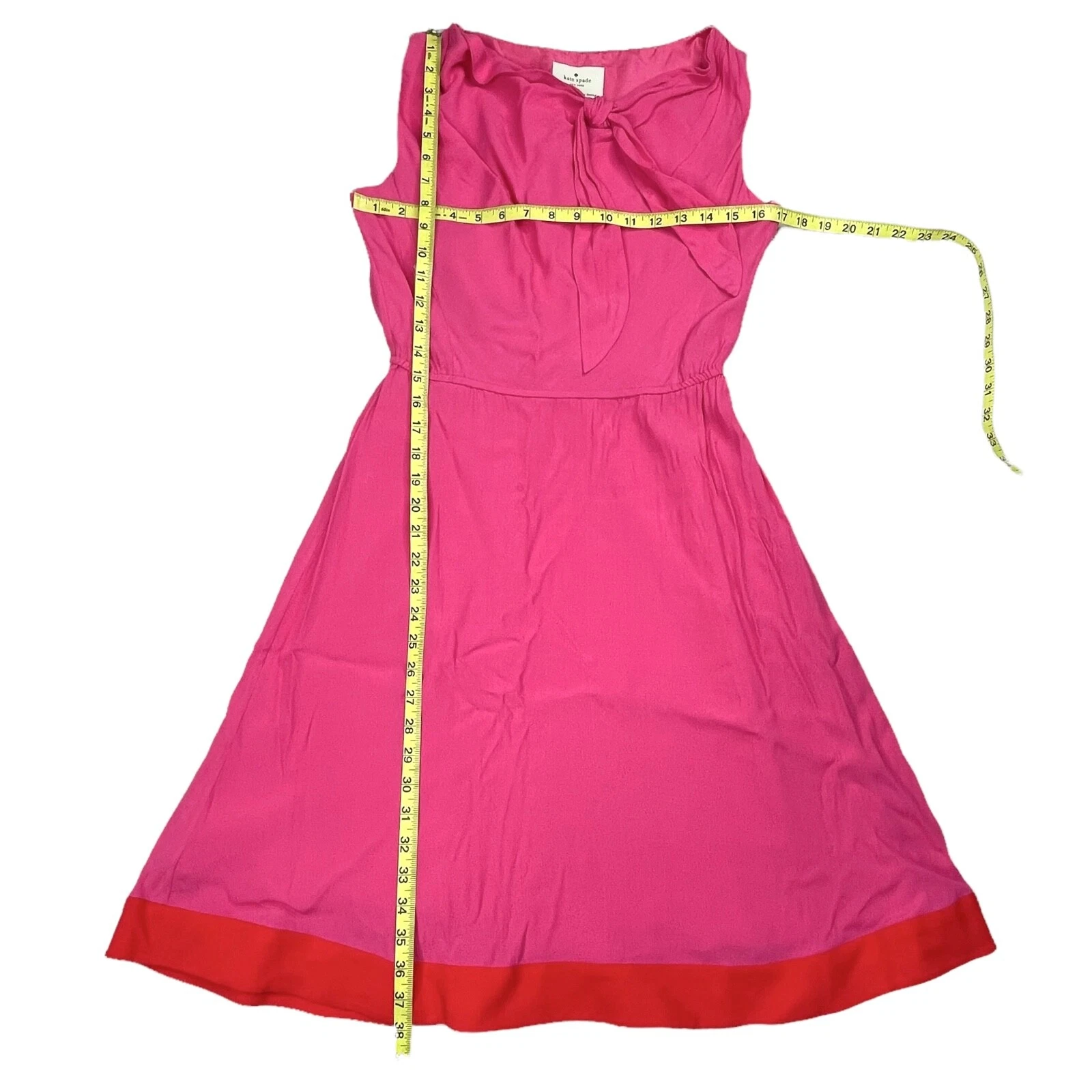 Abito Kate Spade Look For The Silver Lining Dalene rosa finiture rosse donna 6