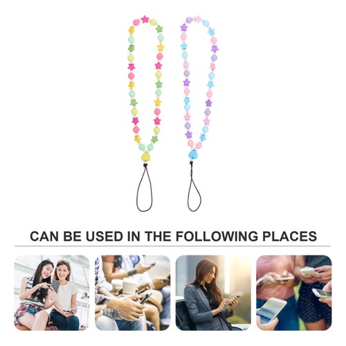 2 Pcs Mobile Phone Straps Universal Cell Lanyard Decorative Hanging Rope - 第 2/12 張圖片