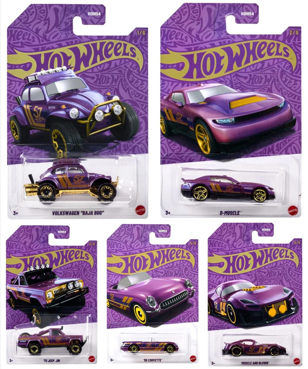 1:64 Hot Wheels 2024 Pearl & Chrome 57th Anniversary Pack 5