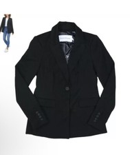 Calvin Klein Jeans Women's Single Button Blazer Suit Separates S NWT Black