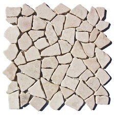 1 Matte M-003 Fliesen Bruch-Mosaik Marmor Naturstein Wand Boden Restposten Neu