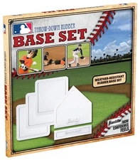 Franklin 5pc set rubber baseball base home plate pitchers mound throw down 1985