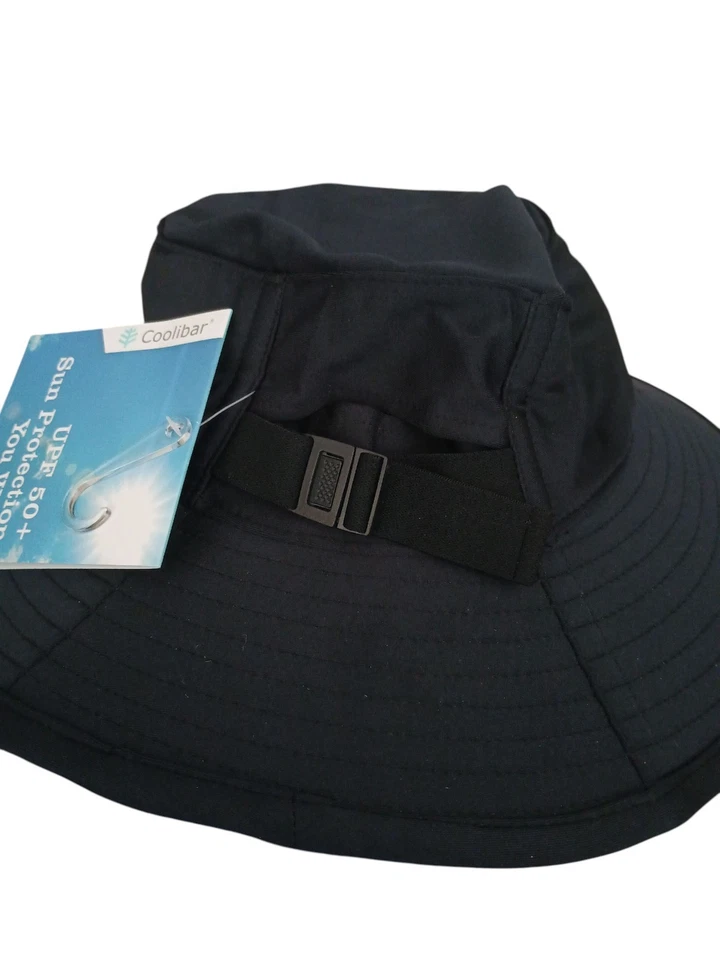 Coolibar унисекс UPF 50 + плащ соболь плавать ведро шляпа солнца защитный S/M новый с Ярлыками черный - Изображение 2 из 4