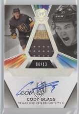 2019-20 The Cup Tri Laterals Jerseys Black Foil 6/13 Cody Glass Patch Auto 4lz