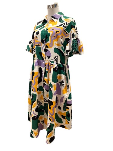 Near New 2023 Gorman “Green Leopard Lemonade” Dress Sz 8 - Picture 8 of 12