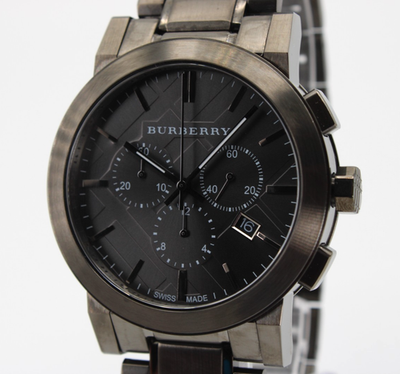 BURBERRY 42mm Dark Gray Men's Watch The City BU9354 | eBay