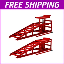 2 Pack Hydraulic Car Ramps 6600 LBS 3 T Auto Car Vehicle Service Lift for Repair