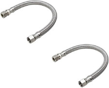 12-Inch Faucet Supply Extension Line 3/8" Male Comp. to 3/8" Female Compression
