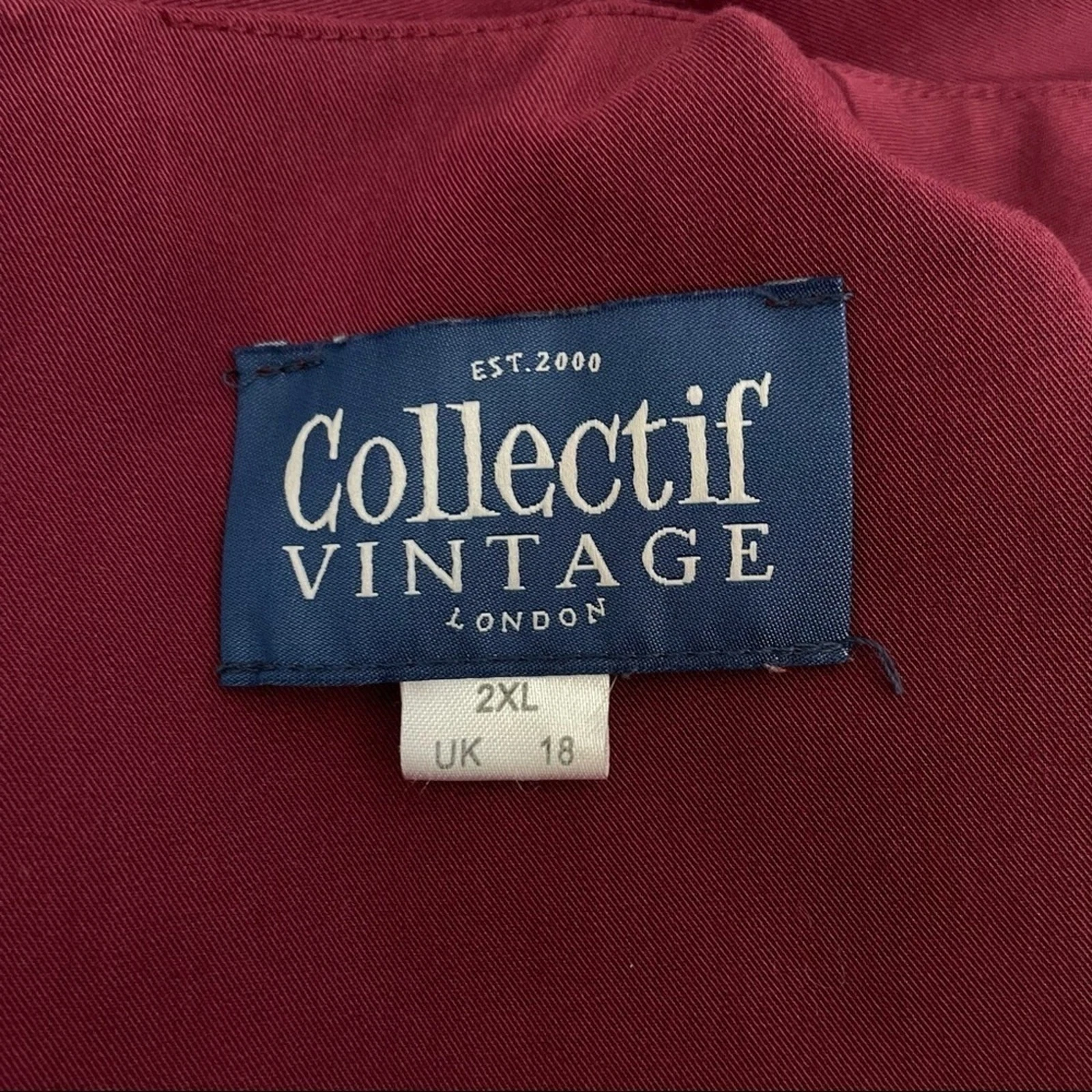 VETEMENTS Abito COLLECTIF VINTAGE con balze a matita taglia 2XL US 14 retrò pinup rockabilly twee