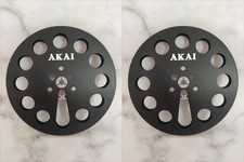 One Pair 7'' black AKAI Light Aluminum Reel to Reel Take Up Reel for AKAI GX-77